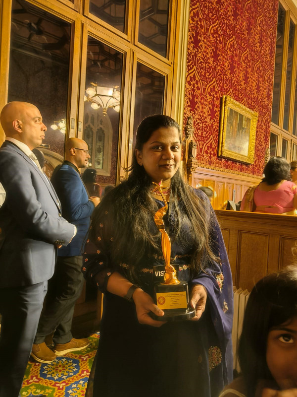 University lecturer’s pride in receiving She Inspires award at Palace of Westminster