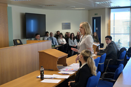 University of Bolton Health and Law Students in Law Moot Court