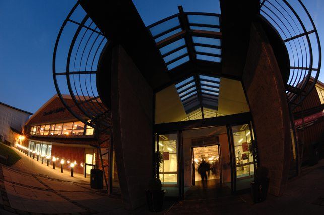 Mall Entrance and Chancellors Building at Night