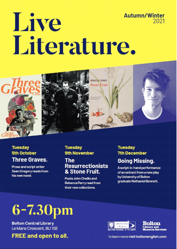 Live Literature returns this Autumn in University and Library & Museums partnership