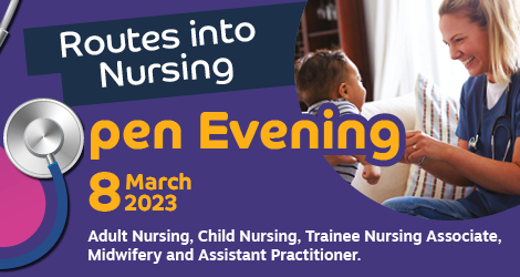 Nursing open evening 8th March 470 x 250