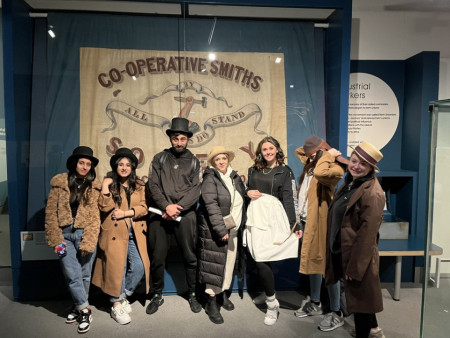 Education students at the people's history museum