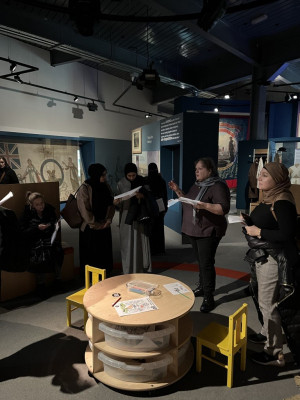 Education students at the museum