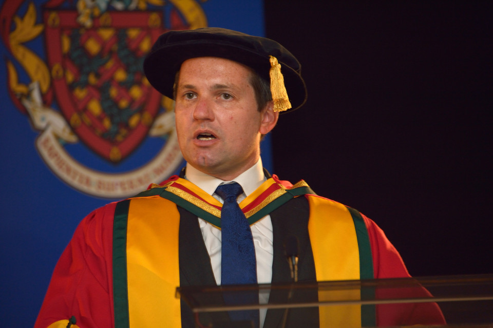 Bolton West and Atherton MP Chris Green receives Honorary Doctorate from University