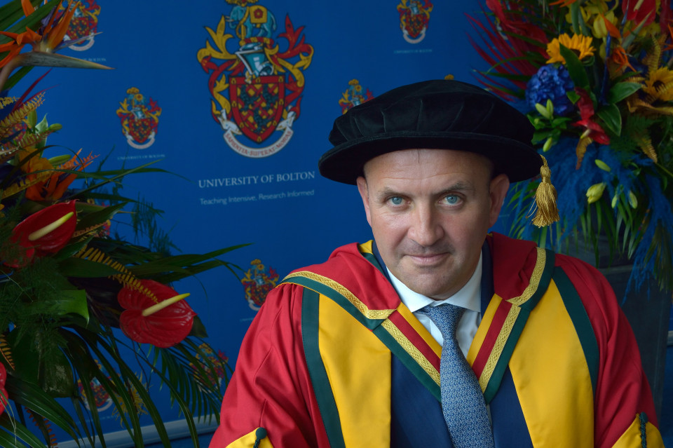 Leading UK hotelier receives Honorary Doctorate from University