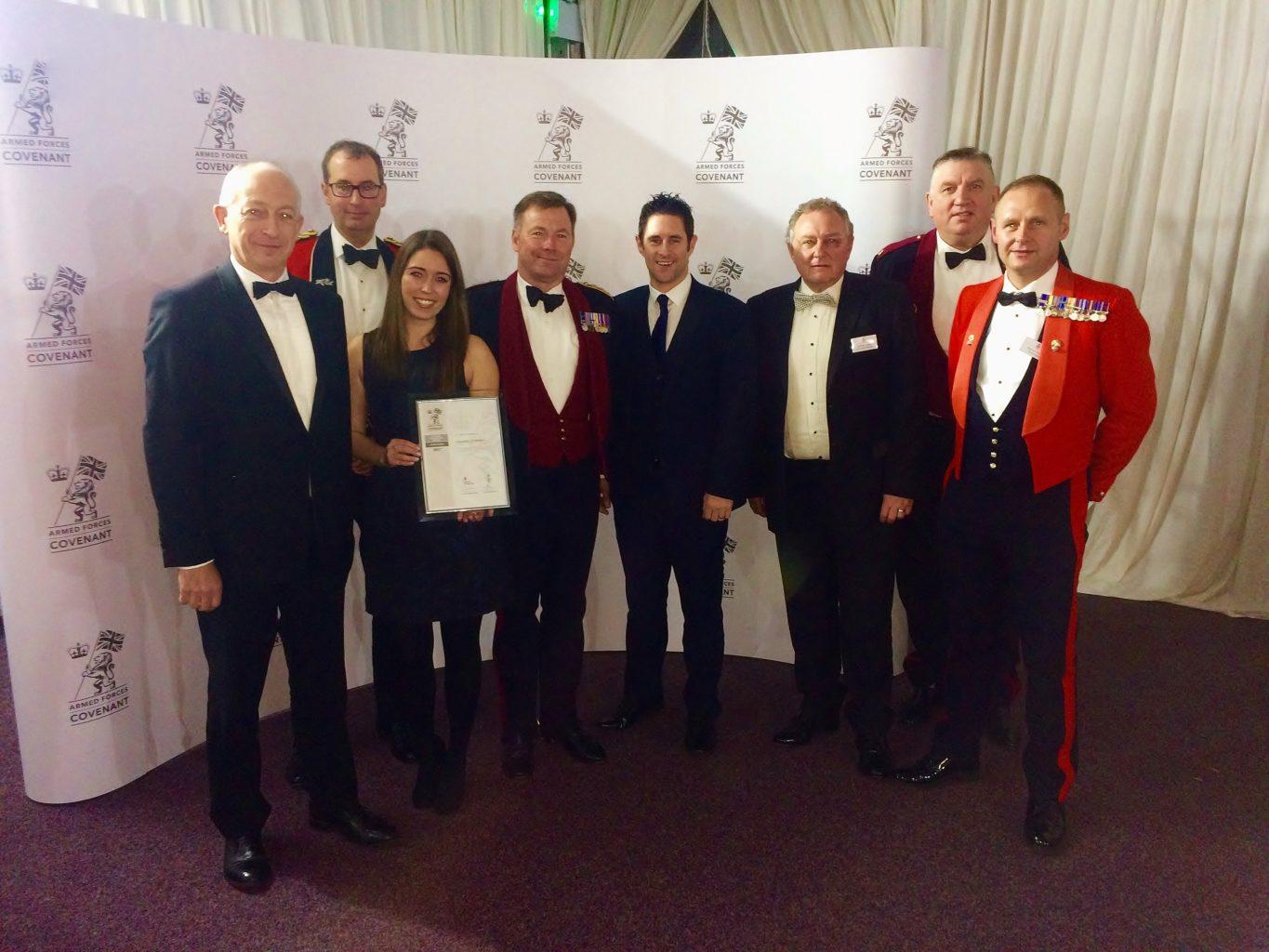 Ministry of Defence presents Silver Employer Recognition Award to the University of Bolton