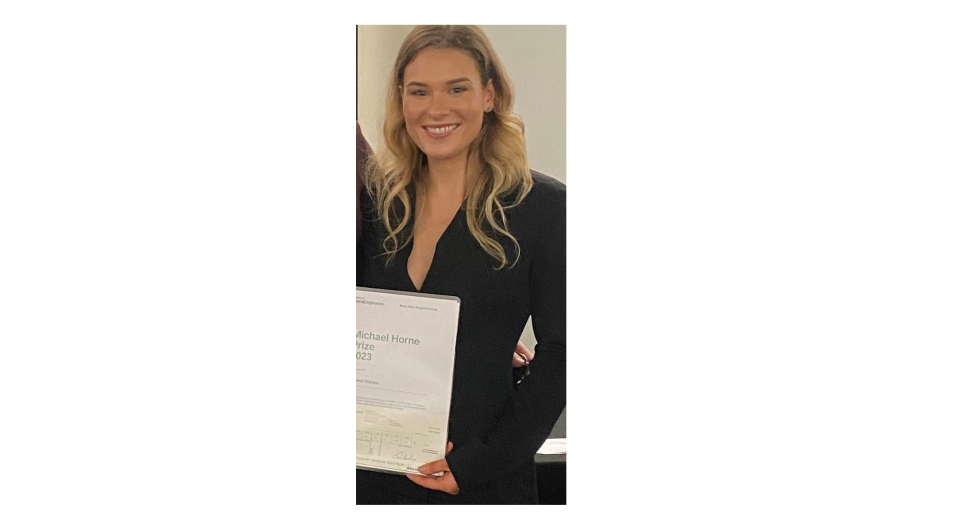 University of Bolton engineering graduate Annabel wins top award