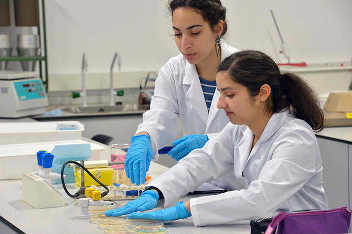 Biology Lab Students