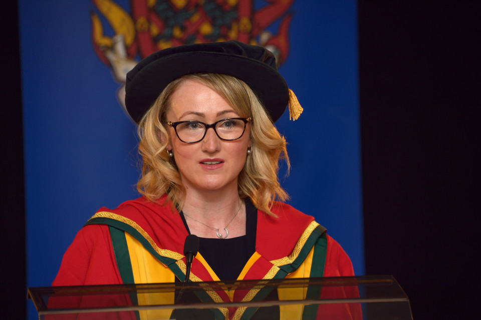 MP Rebecca Long-Bailey receives Honorary Doctorate from University