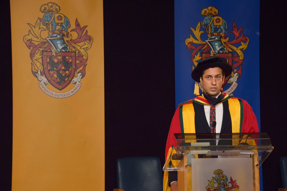 Actor David Ricardo-Pearce receives Honorary Doctorate from University