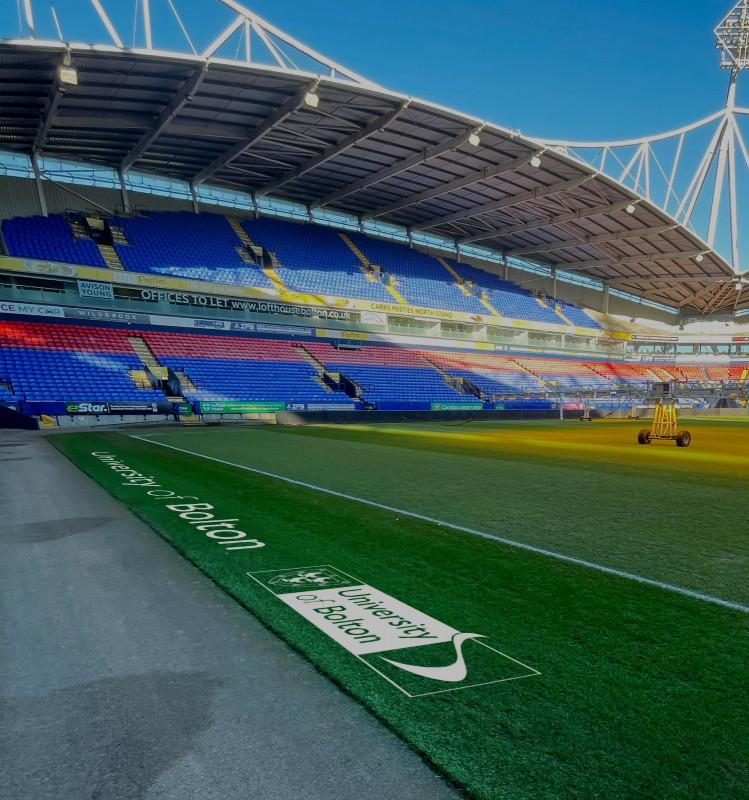 University of Bolton become Bolton Wanderers Football Club pitch sponsor