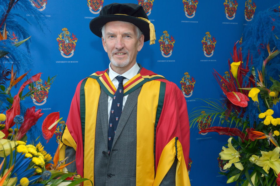 Leading Bolton surgeon receives Honorary Doctorate from University