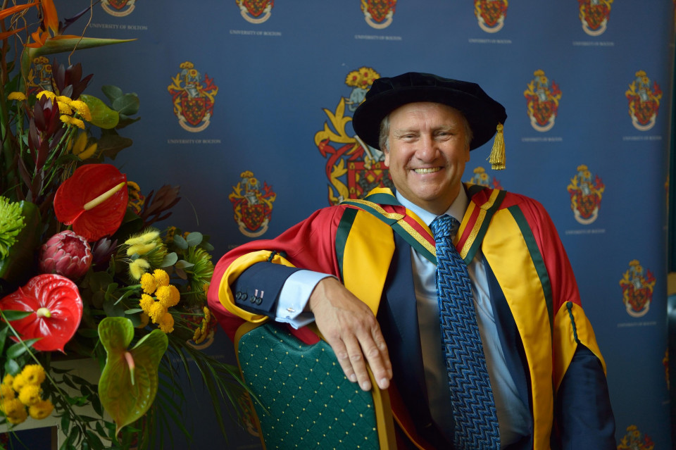 University of Bolton VC pays tribute to former F1 director and honorary doctor